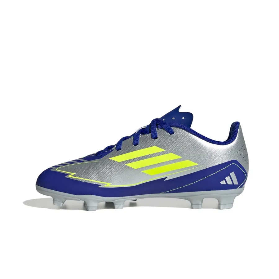 Imagen 2 de 7 de Botines adidas F50 Club Fg/Mg Jr Messi-PLATA/VIOLETA/AMARILLO