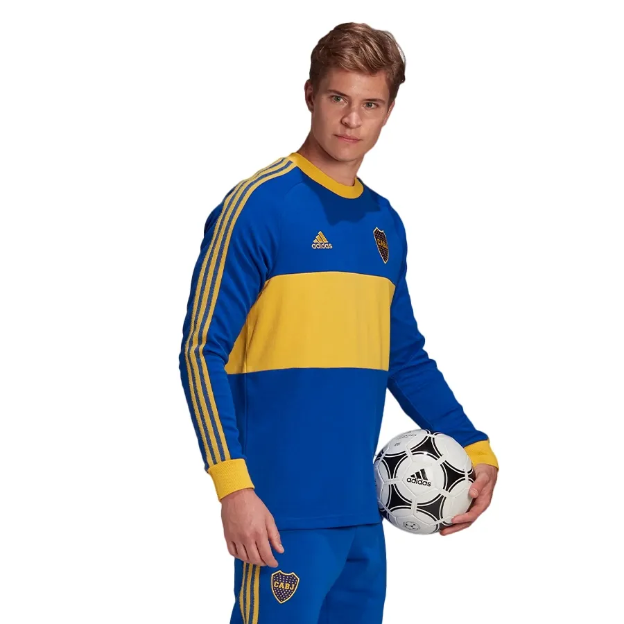 Imagen 2 de 5 de Remera adidas Icons Boca Juniors Manga Larga-AZUL/AMARILLO