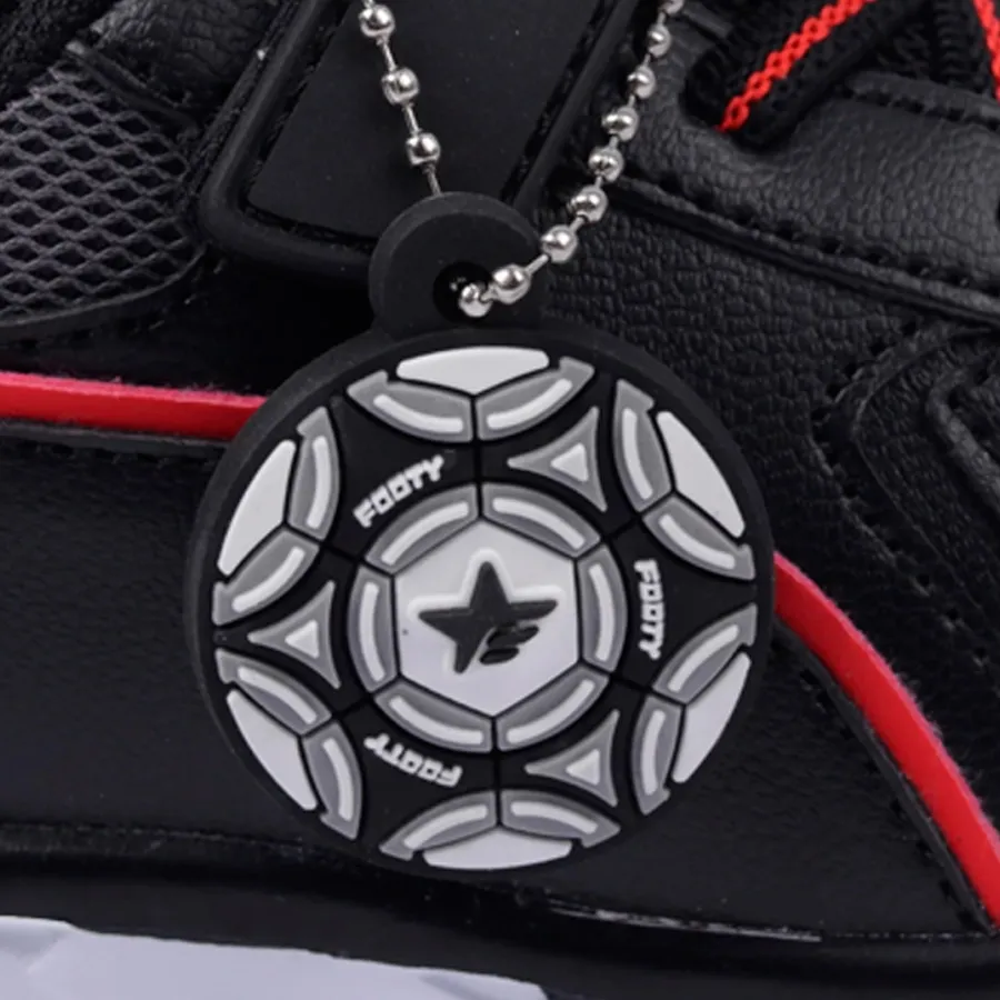 Imagen 5 de 6 de Zapatillas Footy Mini Mundial Con Luz-NEGRO/ROJO