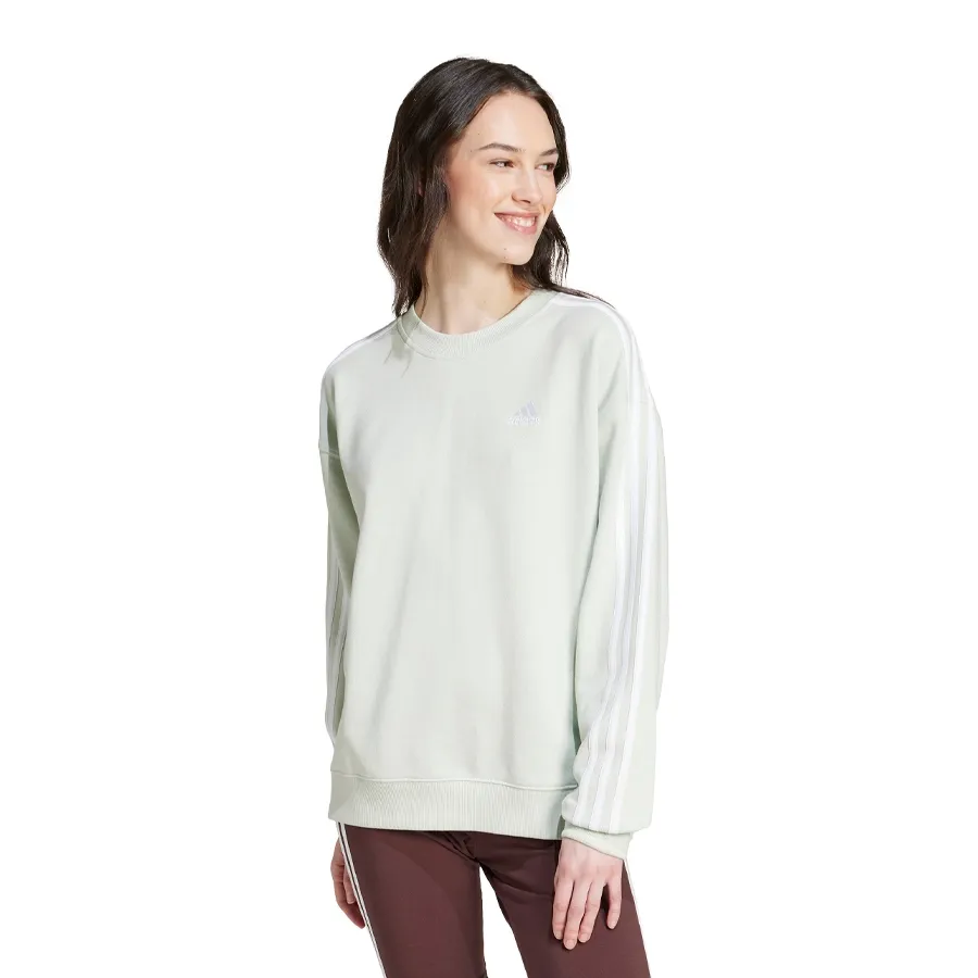 Imagen 0 de 5 de Buzo adidas Essentials 3 Stripes-VERDE AGUA/BLANCO