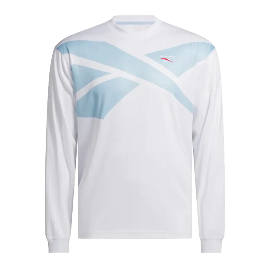 Imagen 1 de 3 de Remera Reebok RI Cross Check LS-BLANCO/CELESTE