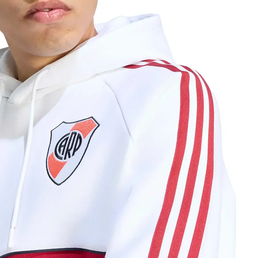 Imagen 3 de 5 de Buzo adidas originals River Plate Con Capucha-BLANCO/ROJO