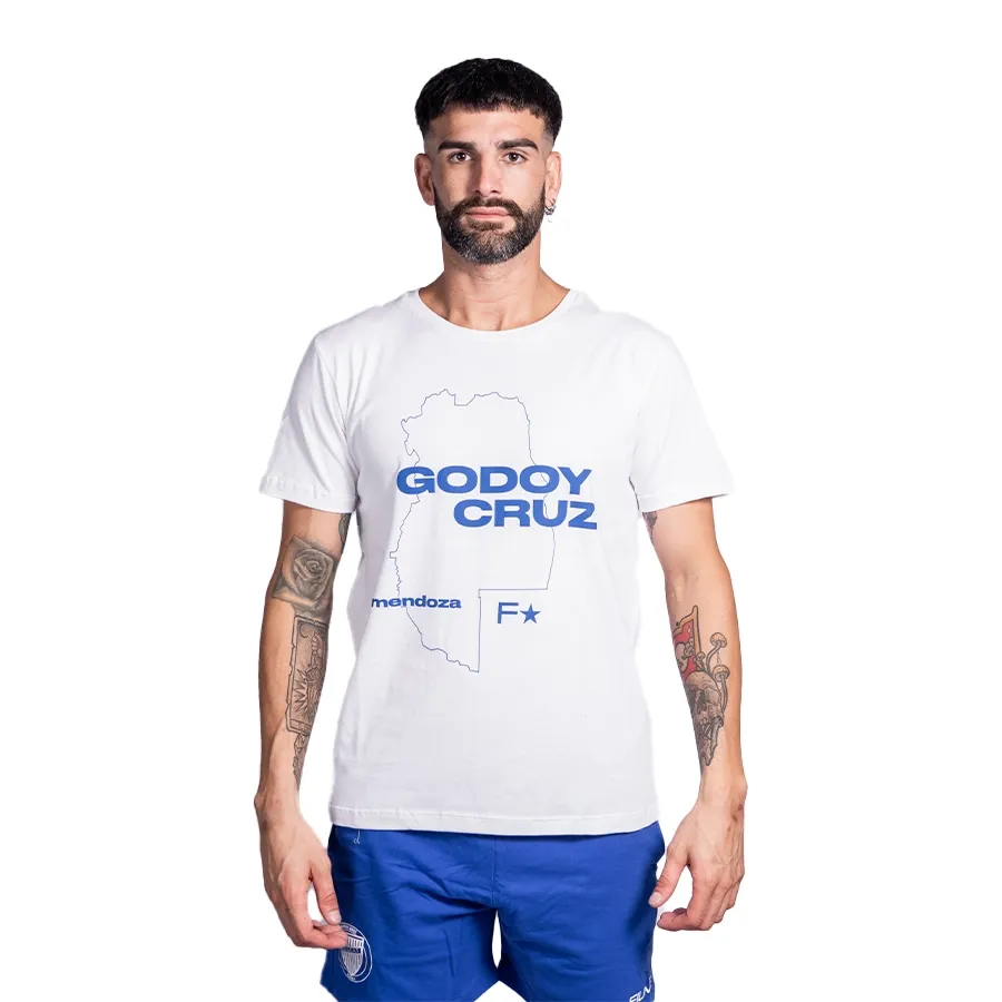 Imagen 0 de 3 de Remera Fiume Sport Salida 24 Godoy Cruz-BLANCO/AZUL FRANCIA