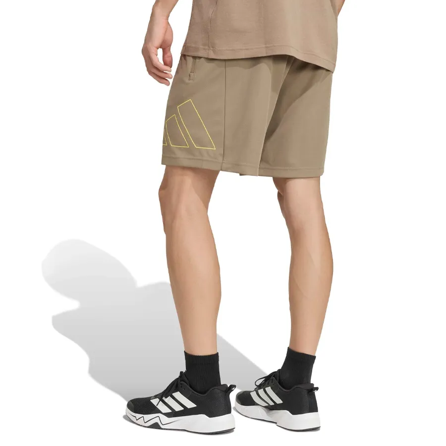 Imagen 1 de 5 de Short adidas Workout Essentials-BEIGE/AMARILLO