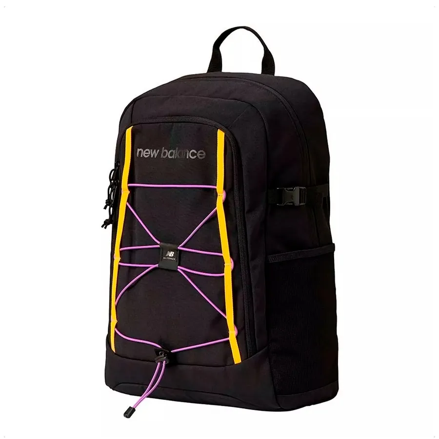 Imagen 1 de 6 de Mochila New Balance Bungee-NEGRO/AMARILLO/VIOLETA
