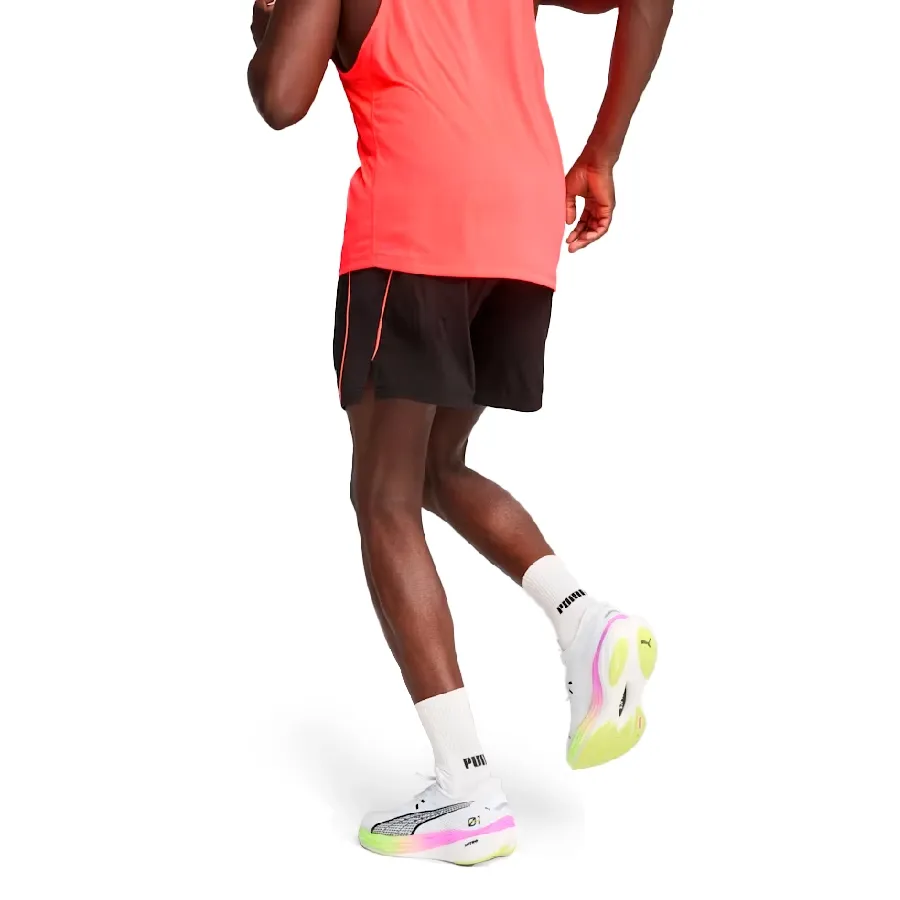 Imagen 3 de 5 de Shorts Puma para correr Velocity de 5 pulgadas-NEGRO/NARANJA FLUOR