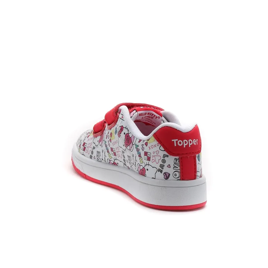 Imagen 2 de 5 de Zapatillas Topper Tommi Bb Kitty Iv Valentine-BLANCO/ROJO