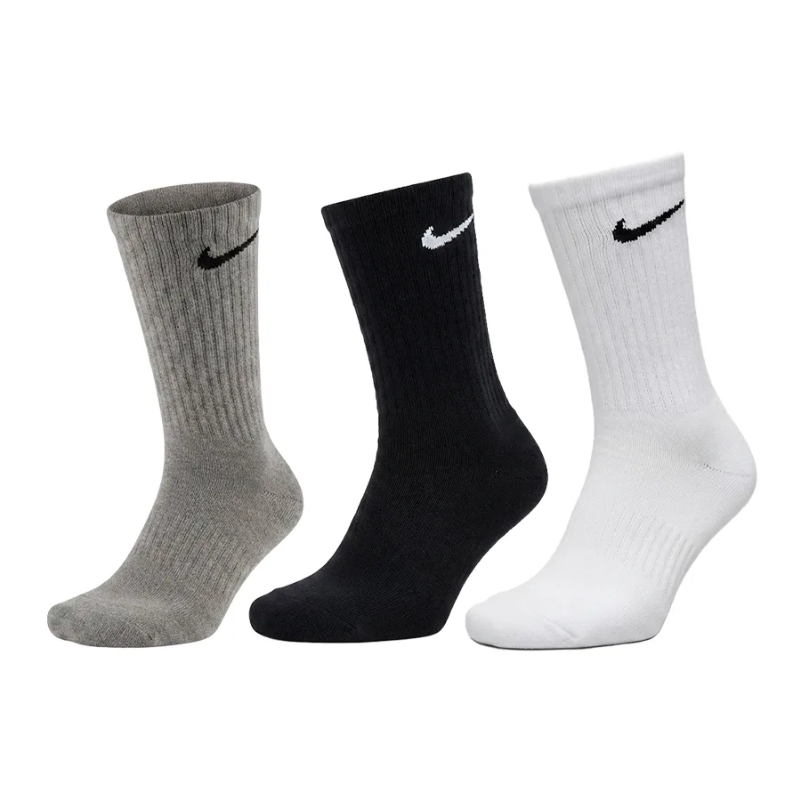 Imagen 0 de 2 de Medias Nike Everyday Lightweight-GRIS/BLANCO/NEGRO