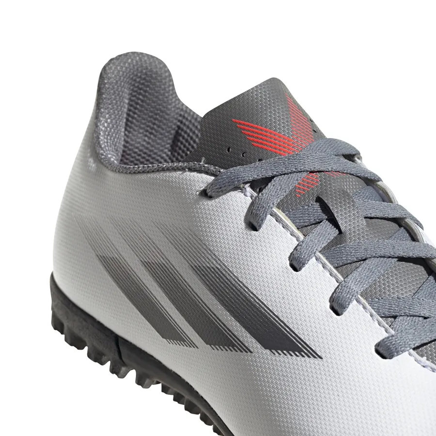 Imagen 4 de 6 de Botines adidas X Speedflow 4 Tf J-BLANCO/GRIS/NEGRO