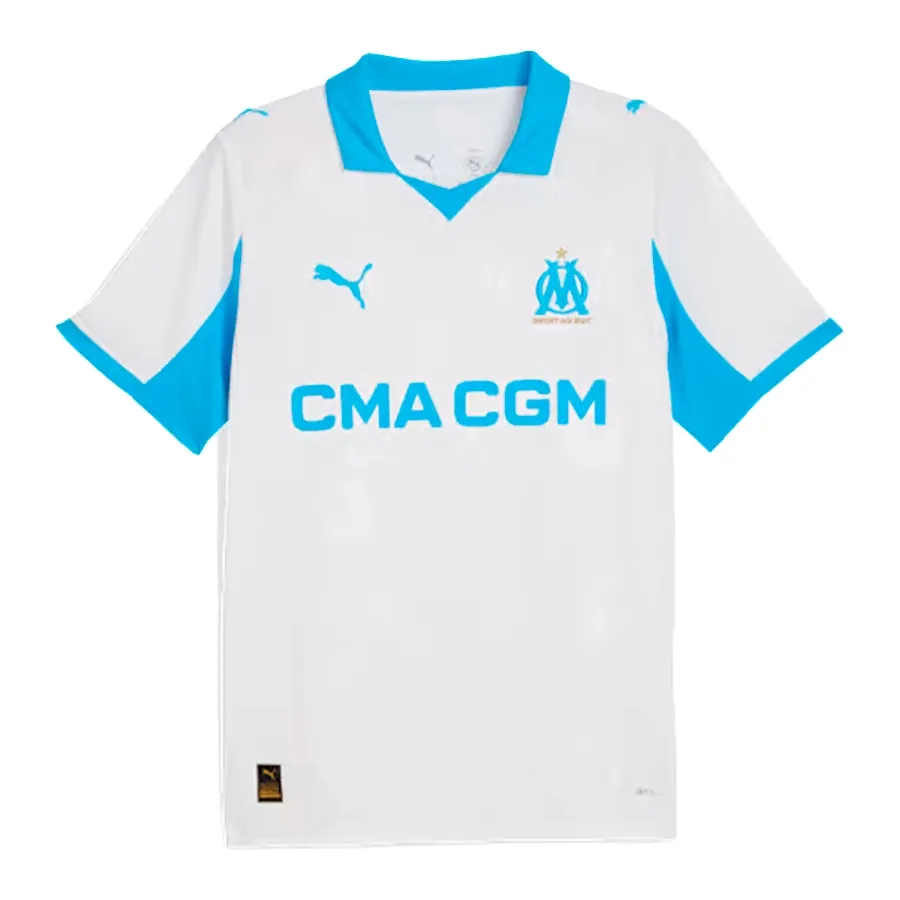 Imagen 2 de 5 de Camiseta Puma Olympique de Marseille-BLANCO/CELESTE