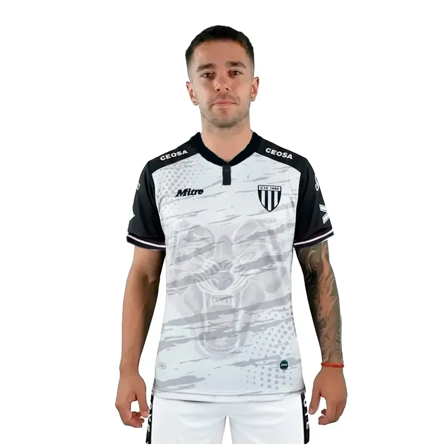 Imagen 0 de 4 de Camiseta Mitre Alternativa Gimnasia y Esgrima 25-BLANCO/GRIS/NEGRO