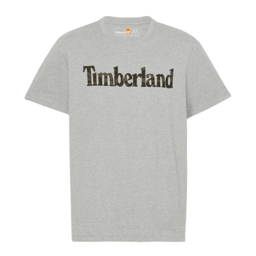 Imagen 0 de 3 de Remera Timberland Wordmark Camo-GRIS/NEGRO