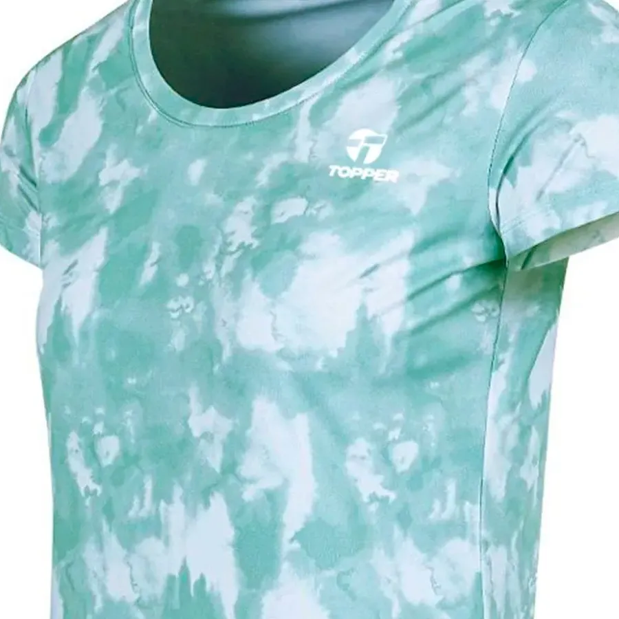 Imagen 1 de 3 de Remera Topper Mc Training Full Print-VERDE AGUA