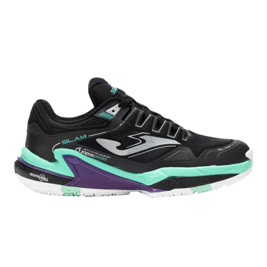 Imagen 0 de 5 de Zapatillas Joma Zapatilla Pádel Slam-NEGRO/VERDE AGUA/PLATA
