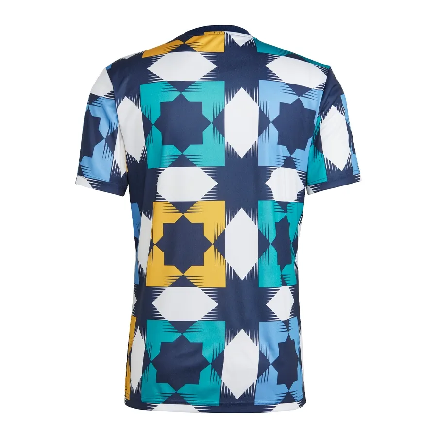 Imagen 3 de 5 de Camiseta adidas Prepartido Argelia 22-MARINO/CELESTE/AMARILLO QUEMADO