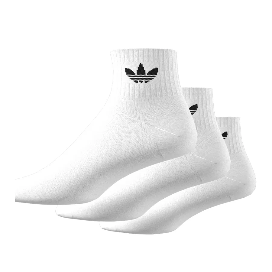 Imagen 1 de 3 de Medias adidas originals 1/4 Socks 3 Pack-BLANCO/NEGRO