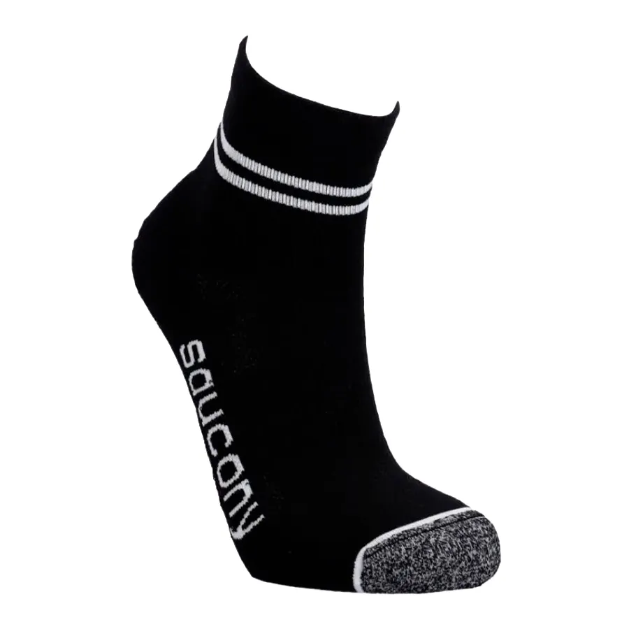 Imagen 2 de 5 de Medias Saucony Inferno Mid Crew-NEGRO/BLANCO