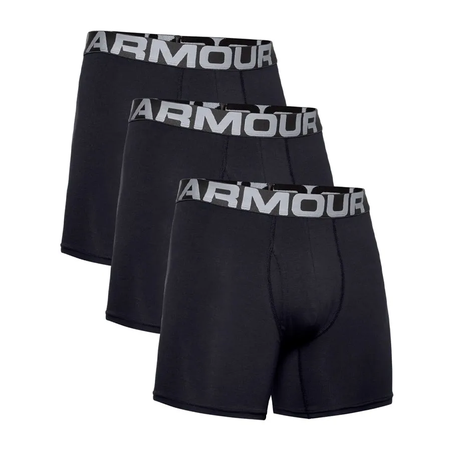 Imagen 0 de 4 de Boxer Under Armour Cotton 6" Pack X 3-NEGRO/GRIS