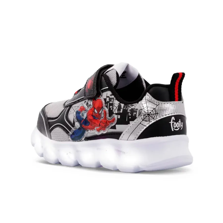 Imagen 1 de 3 de Zapatillas Footy Spiderman Pro-NEGRO/PLATA/ROJO