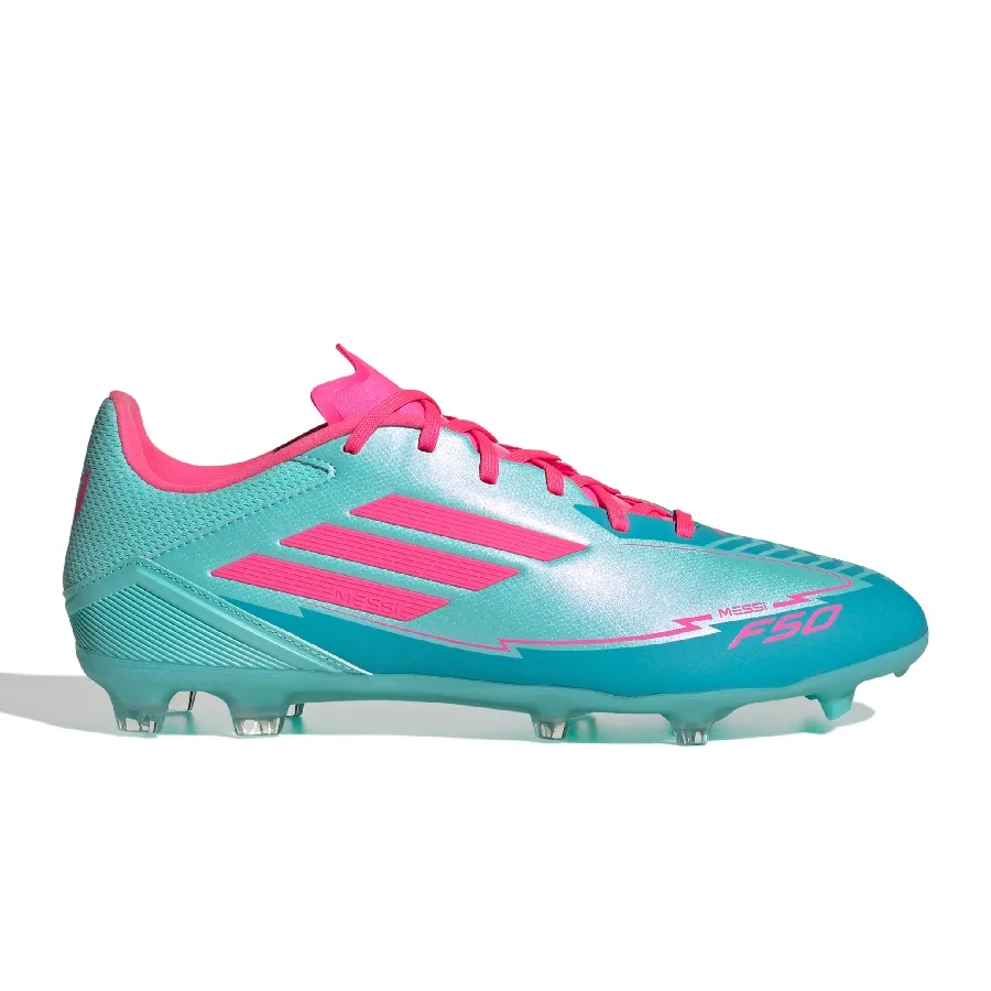 Imagen 0 de 7 de Botines adidas F50 League Messi FG/AG-CIAN/ROSA FLUOR/AQUA