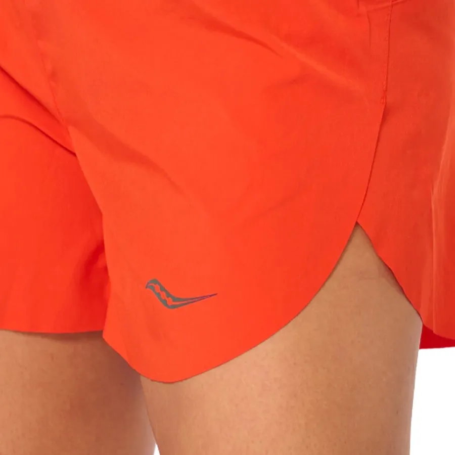 Imagen 3 de 4 de Shorts Saucony Kinvara 3"-NARANJA/NEGRO