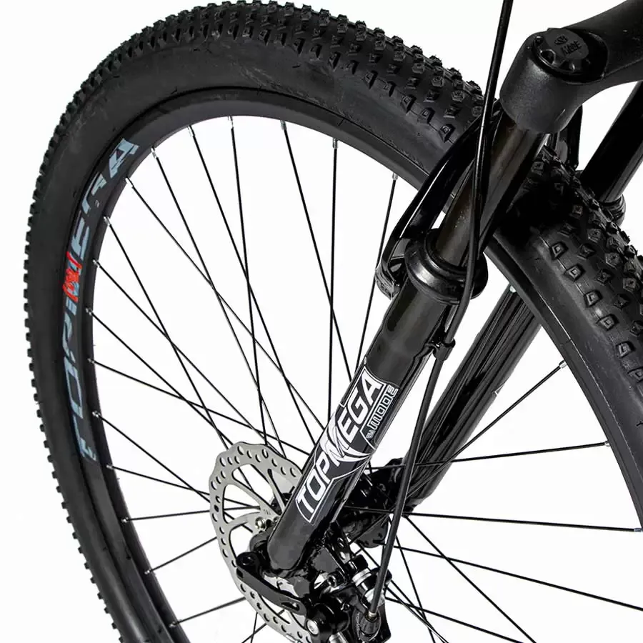 Imagen 3 de 5 de Bicicleta Mtb TopMega Regal Alum R29 21 Vel-NEGRO/AMARILLO