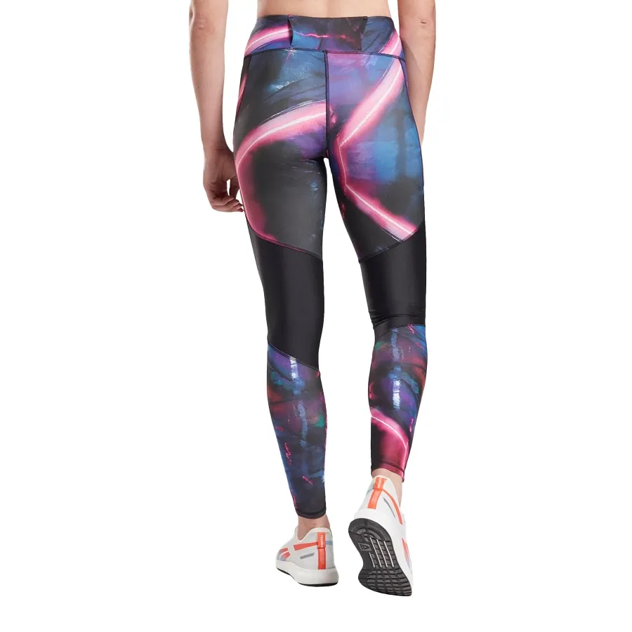 Imagen 4 de 5 de Calza Reebok One Series-ROSA/VIOLETA/NEGRO