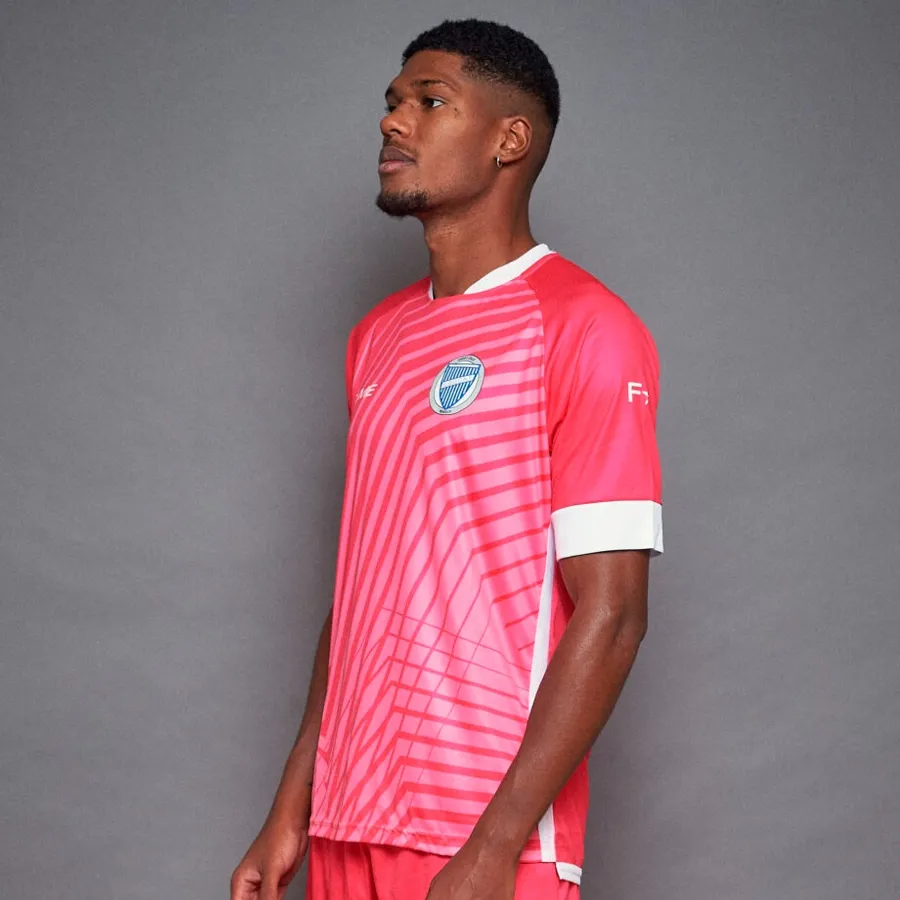 Imagen 2 de 4 de Remera Fiume Sport Arquero 2023 Godoy Cruz-ROSA/BLANCO