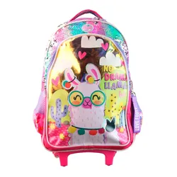 Mochila Carro Footy 18 c/luz Llama