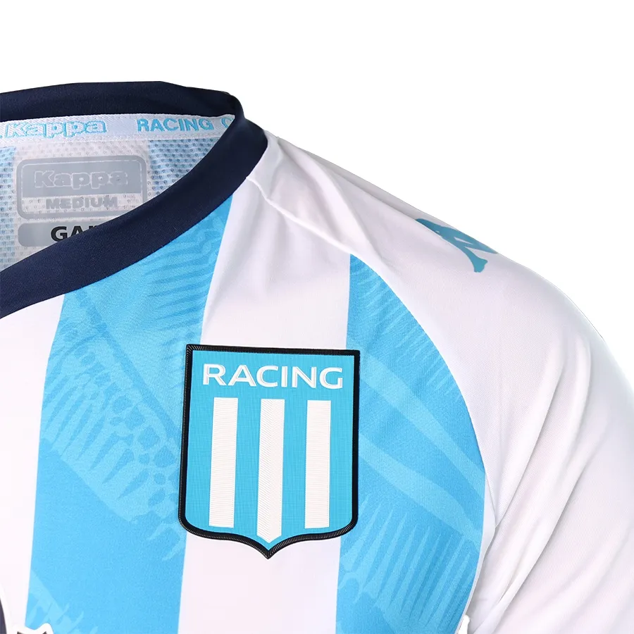 Imagen 4 de 5 de Camiseta Kappa Racing Club Kombat Home Player-CELESTE/BLANCO