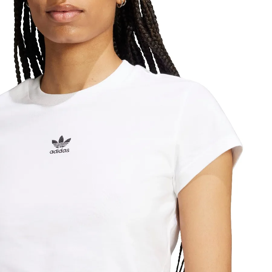 Imagen 3 de 4 de Remera adidas originals Essentials Slim Tee-BLANCO