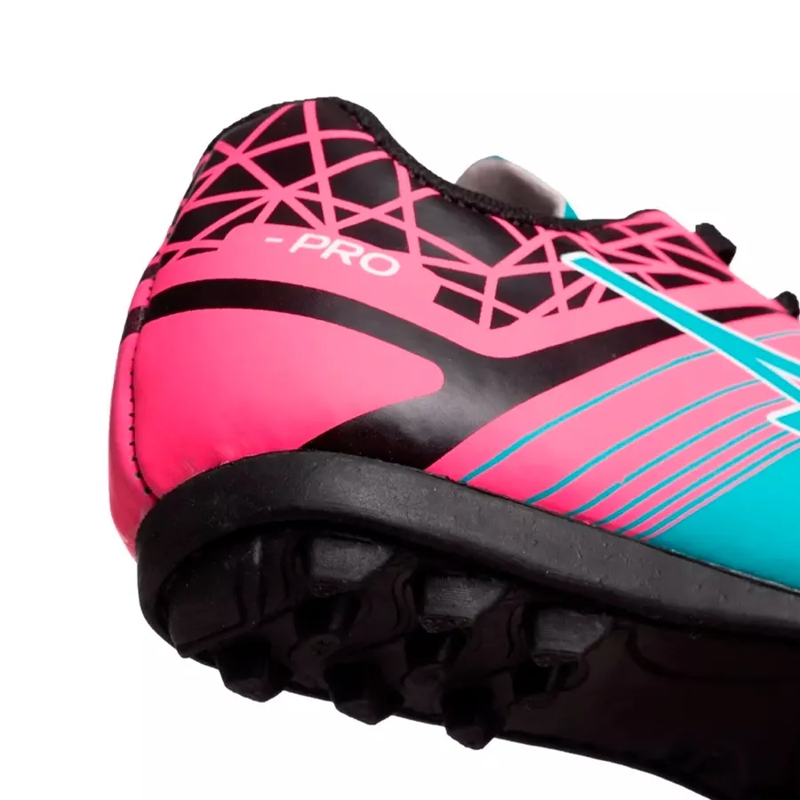 Imagen 5 de 7 de Botines Athix Stamina Kids Tf 47-TURQUESA/ROSA