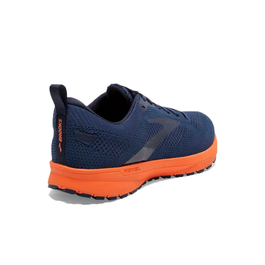 Imagen 3 de 6 de Zapatillas Brooks Revel 5-AZUL/NARANJA