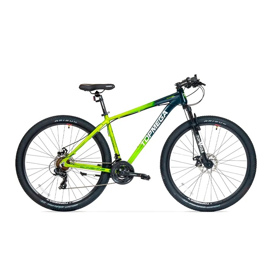 Imagen 0 de 9 de Bicicleta TopMega Fija  Mountain Bike Sunshine Aluminio R29 21vel-VERDE/LIMA