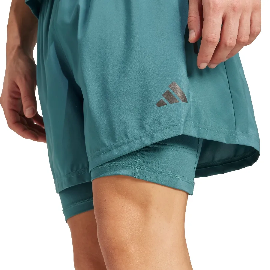 Imagen 4 de 5 de adidas Shorts  Own the Run Climacool 2 en 1-VERDE AGUA