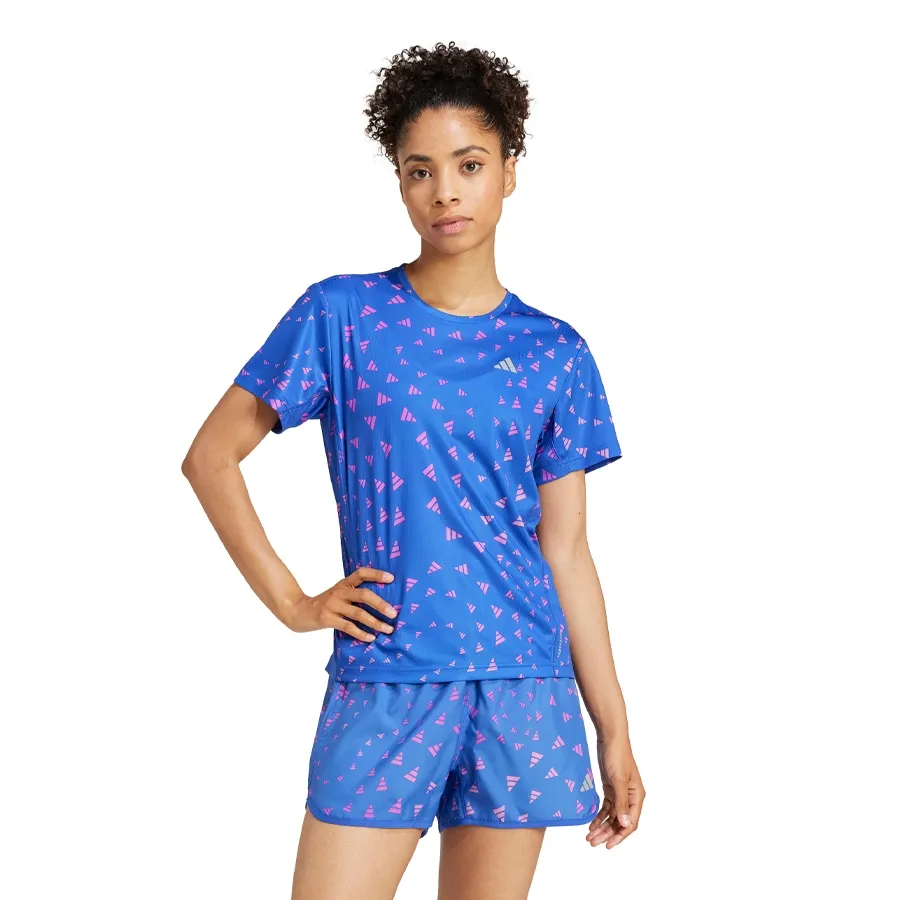 Imagen 0 de 5 de Remera adidas Run It Bl-AZUL/ROSA