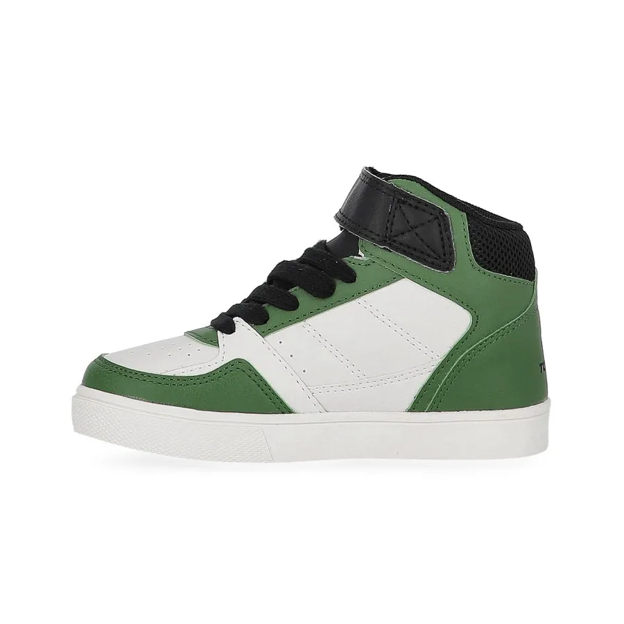Imagen 2 de 5 de Zapatillas Topper Costa Ii Mid Kids-BLANCO/VERDE/NEGRO