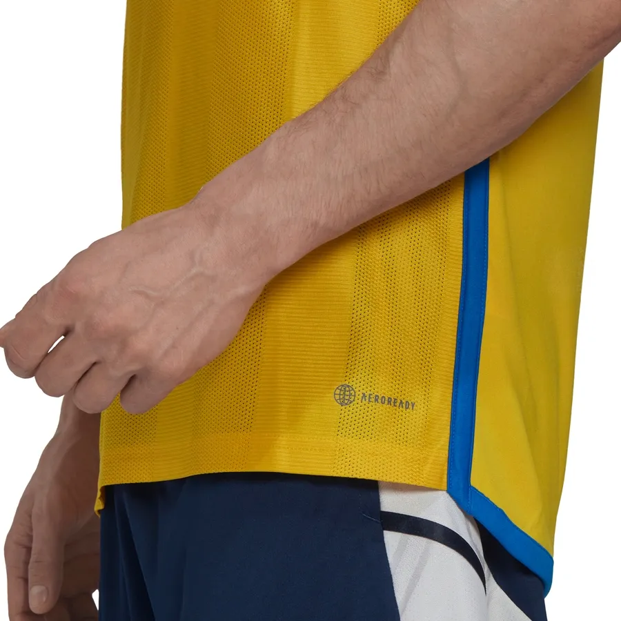 Imagen 5 de 6 de Camiseta adidas Titular Suecia 22-AMARILLO/AZUL