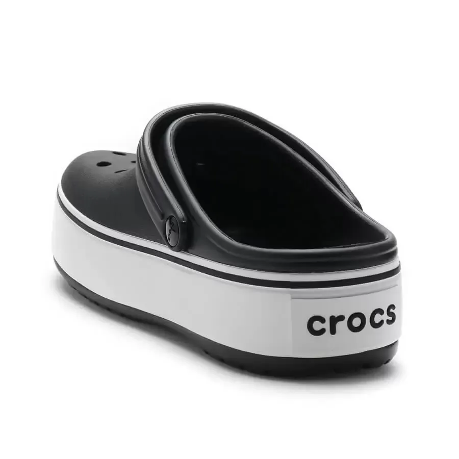 Imagen 2 de 4 de Ojotas Crocs Crocband Platform Clog-NEGRO/BLANCO