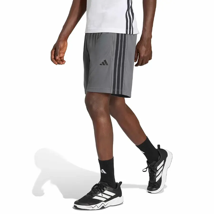 Imagen 0 de 5 de Short adidas Workout Essentials Base 3 Stripes-GRAFITO/NEGRO