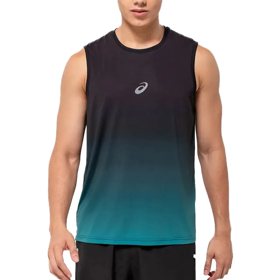 Imagen 0 de 4 de Musculosa Asics Remera  Degrade-TURQUESA/NEGRO