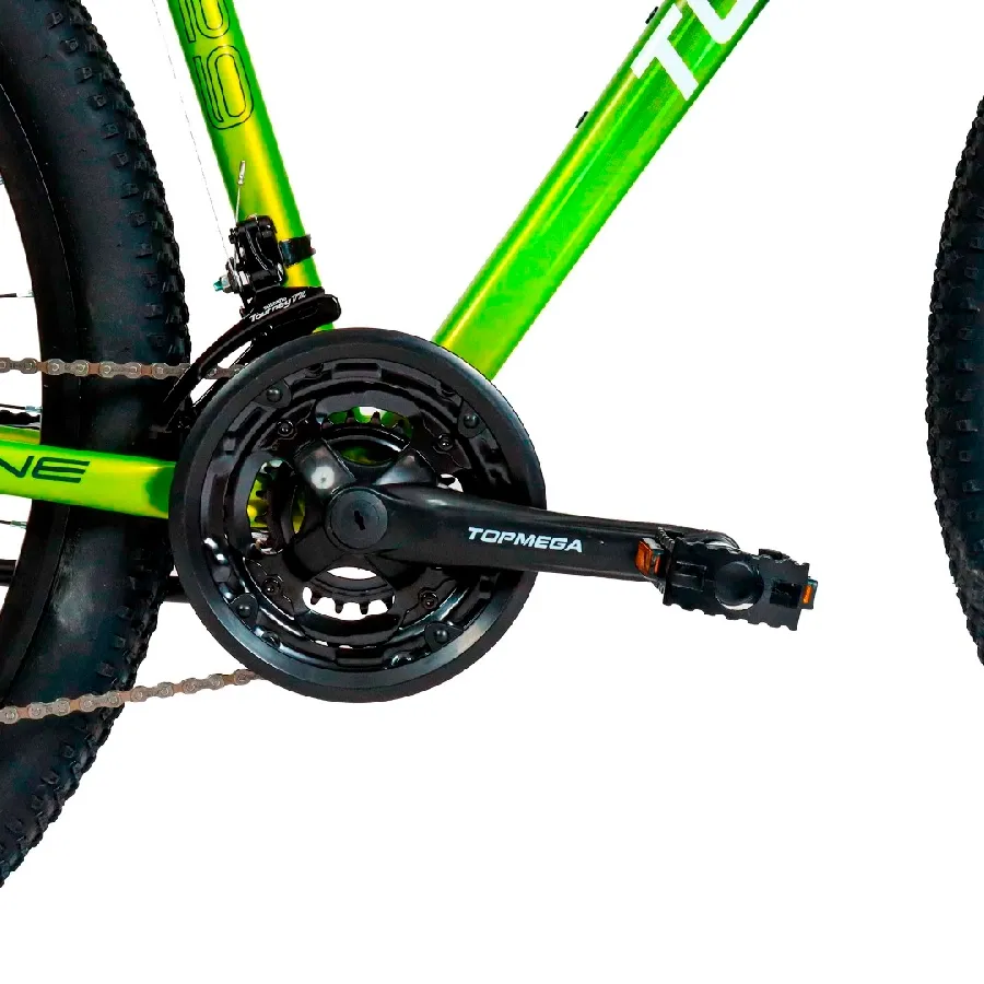 Imagen 7 de 9 de TopMega Mountain Bike Sunshine Aluminio R29 21vel-VERDE/LIMA