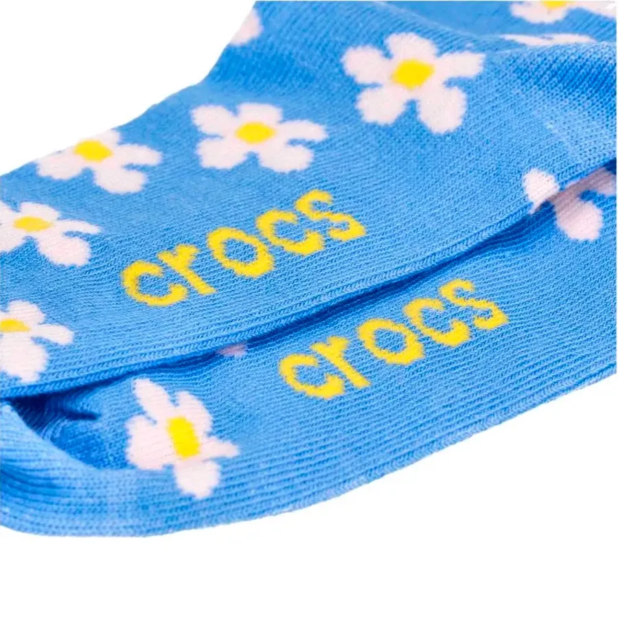 Imagen 1 de 2 de Medias Crocs Flowers 3/4-AZUL/ROSA