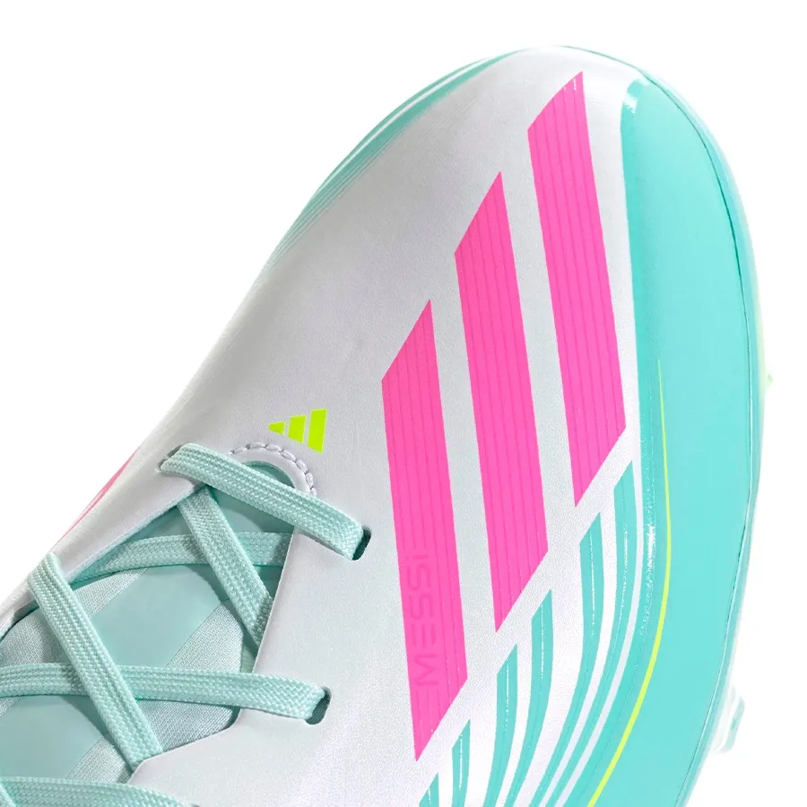 Imagen 5 de 7 de Botines adidas F50 Messi League Fg-BLANCO/TURQUESA/FUCSIA