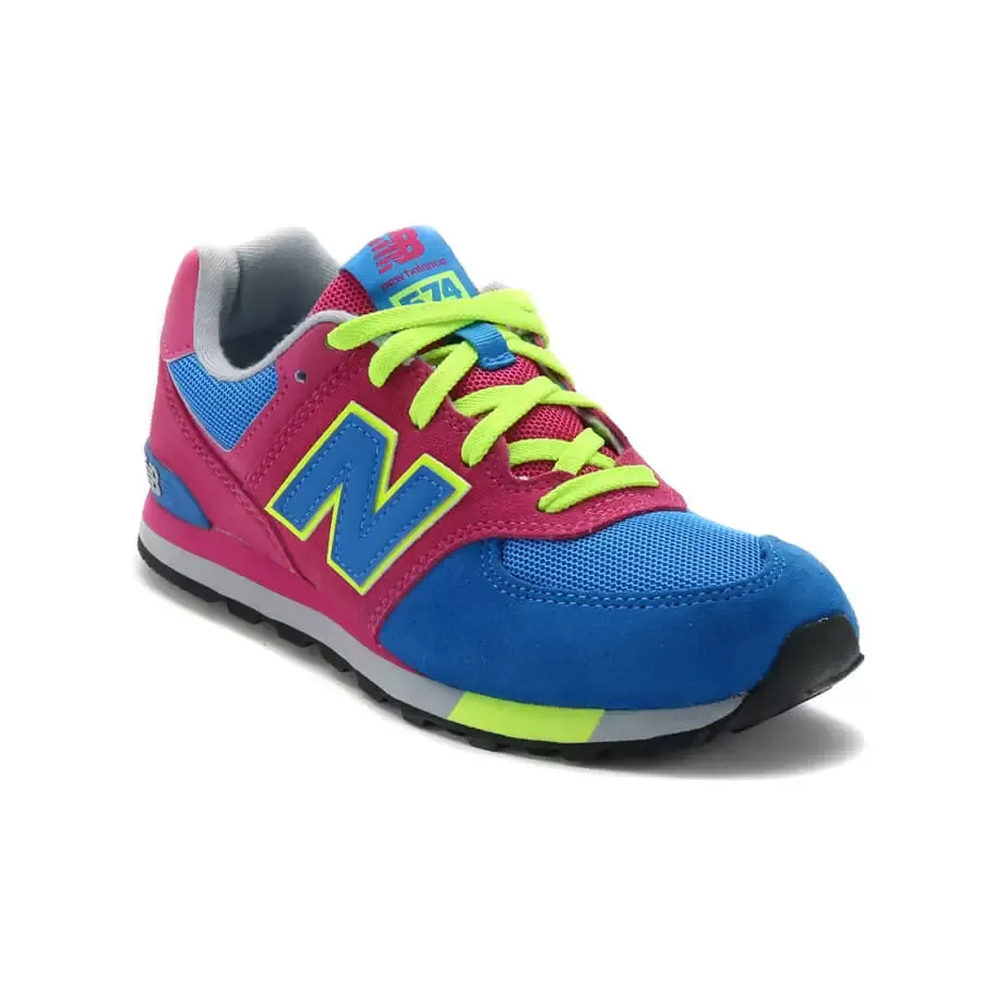 Imagen 0 de 3 de Zapatillas New Balance Kl574 Wag-AZUL FRANCIA/FUCSIA/AMARILLO FLUOR