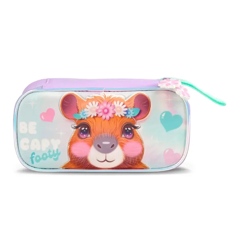 Imagen 0 de 3 de Cartuchera Footy CapyBag-LILA/VERDE AGUA