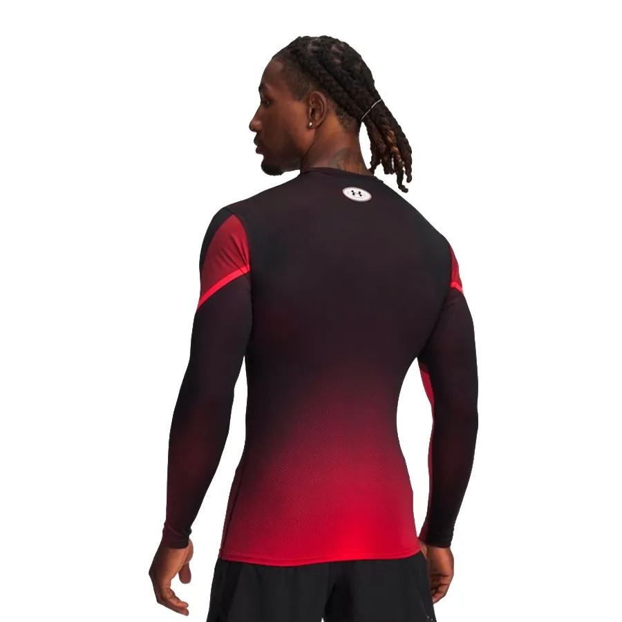 Imagen 1 de 2 de Remera Under Armour HeatGear Sublimated Crew-NEGRO/ROJO