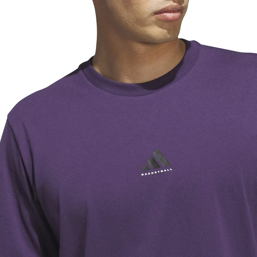Imagen 3 de 5 de Remera adidas Basketball Graphic-VIOLETA