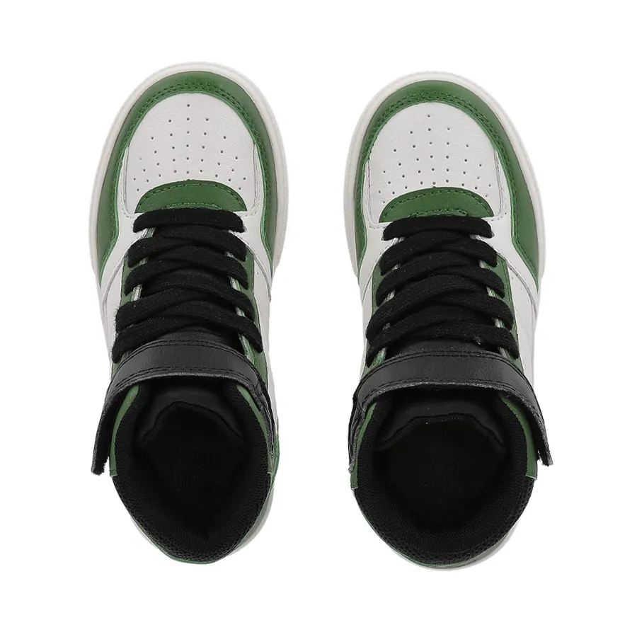 Imagen 3 de 5 de Zapatillas Topper Costa Ii Mid Kids-BLANCO/VERDE/NEGRO