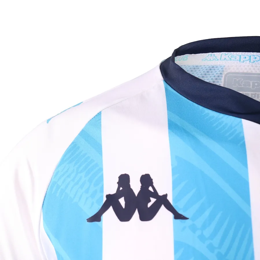 Imagen 2 de 5 de Camiseta Kappa Racing Club Kombat Home Player-CELESTE/BLANCO